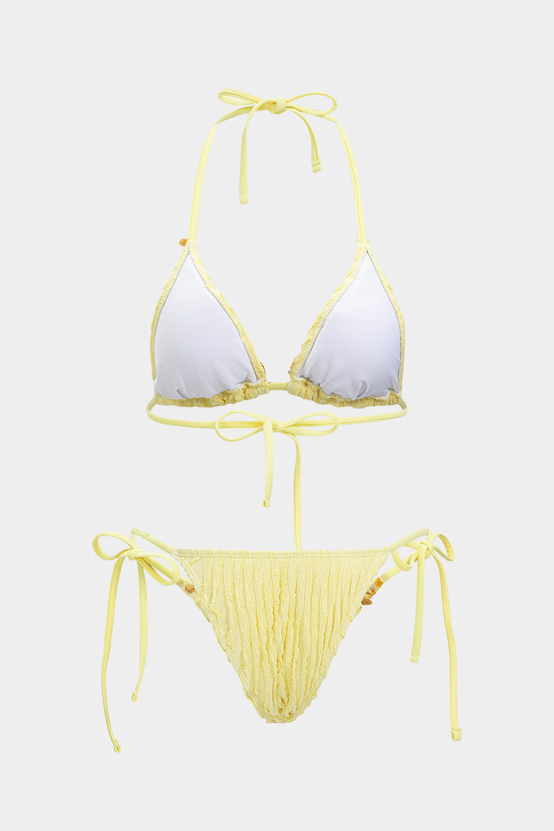 Bikini-Set mit Perlen und Tunnelzug