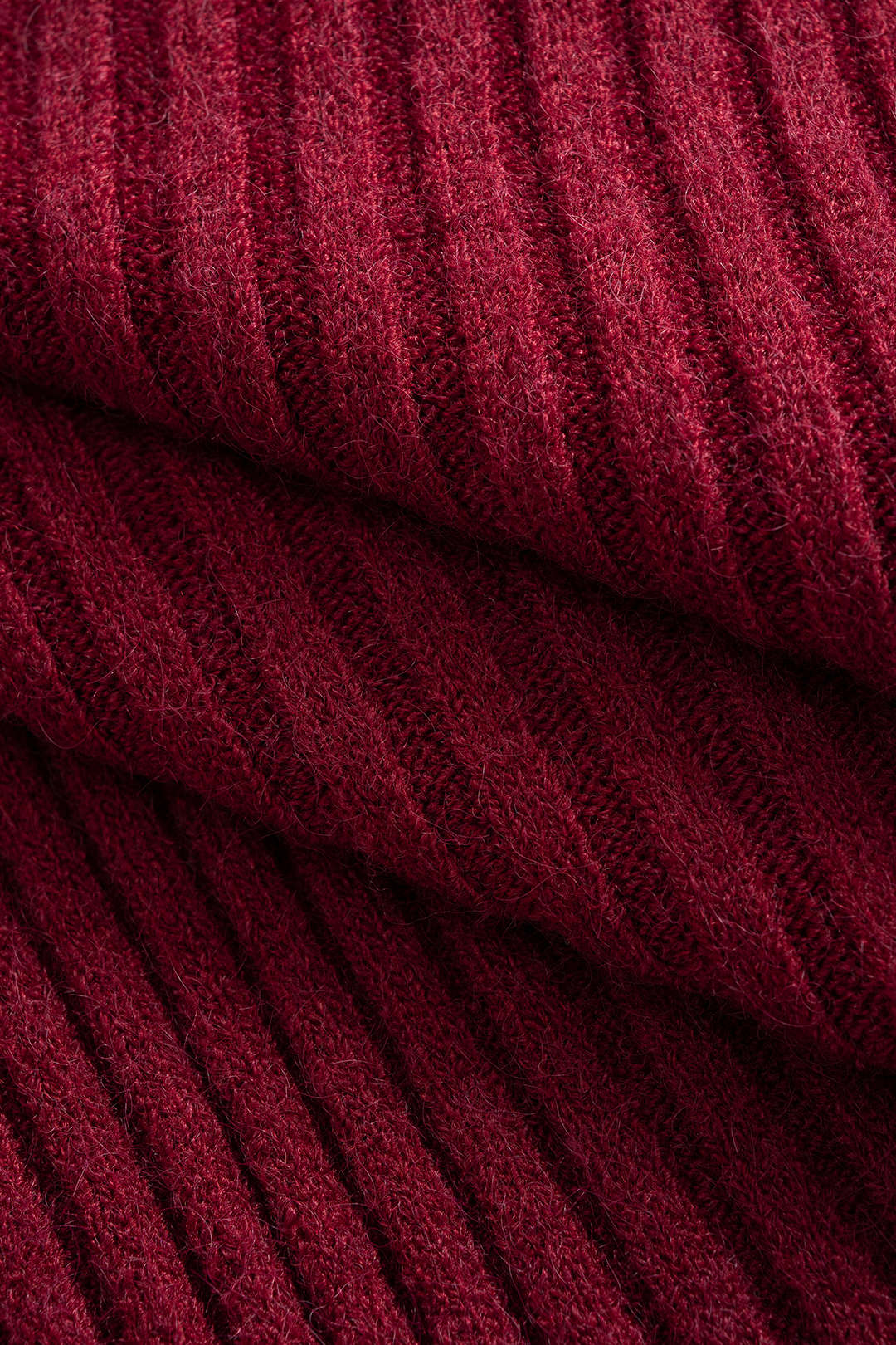 Knit Ribbed Zipper Collar Long-Sleeve Top And Skirt Set