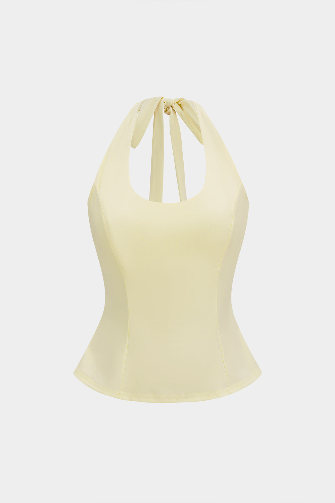 Halter Neck Tie Back Backless Tank Top