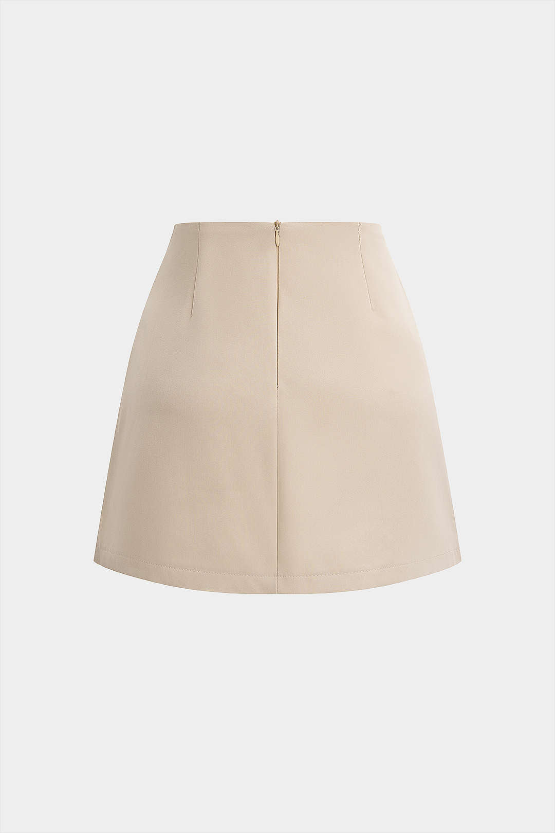 Asymmetrischer Falten-High-Waist-A-Linien-Rock zum Binden