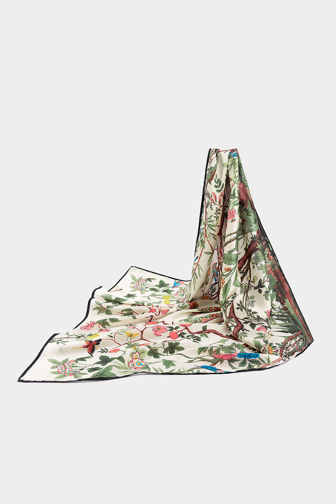 Floral Bird Print Scarf