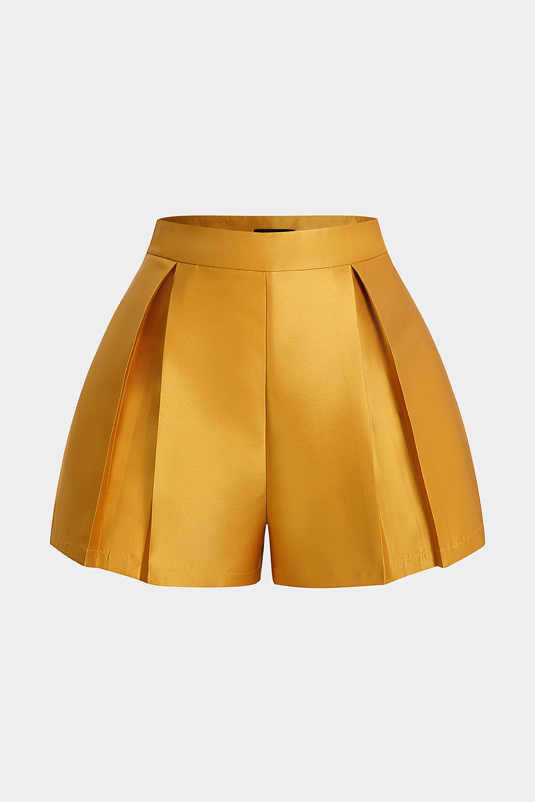 Geraffte Shorts mit hoher Taille