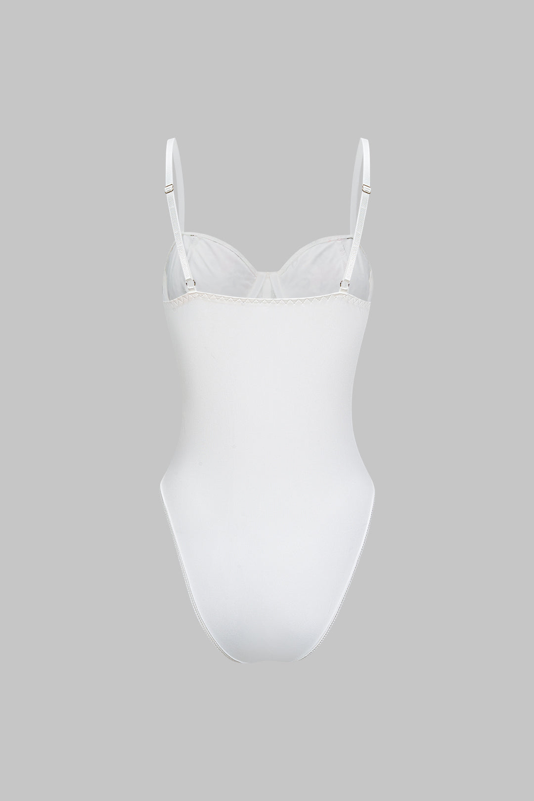 Body sans manches à armatures, transparent et imprimé floral