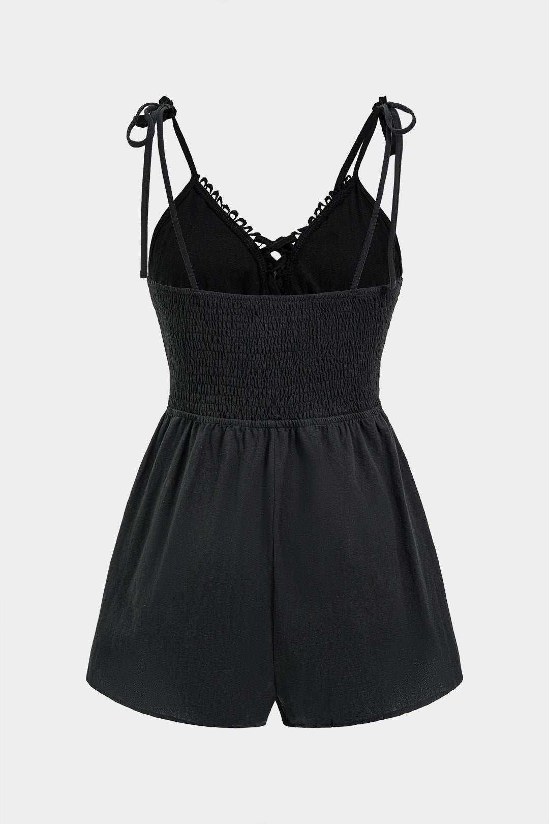 V-Neck Tie-Up Sleeveless Romper