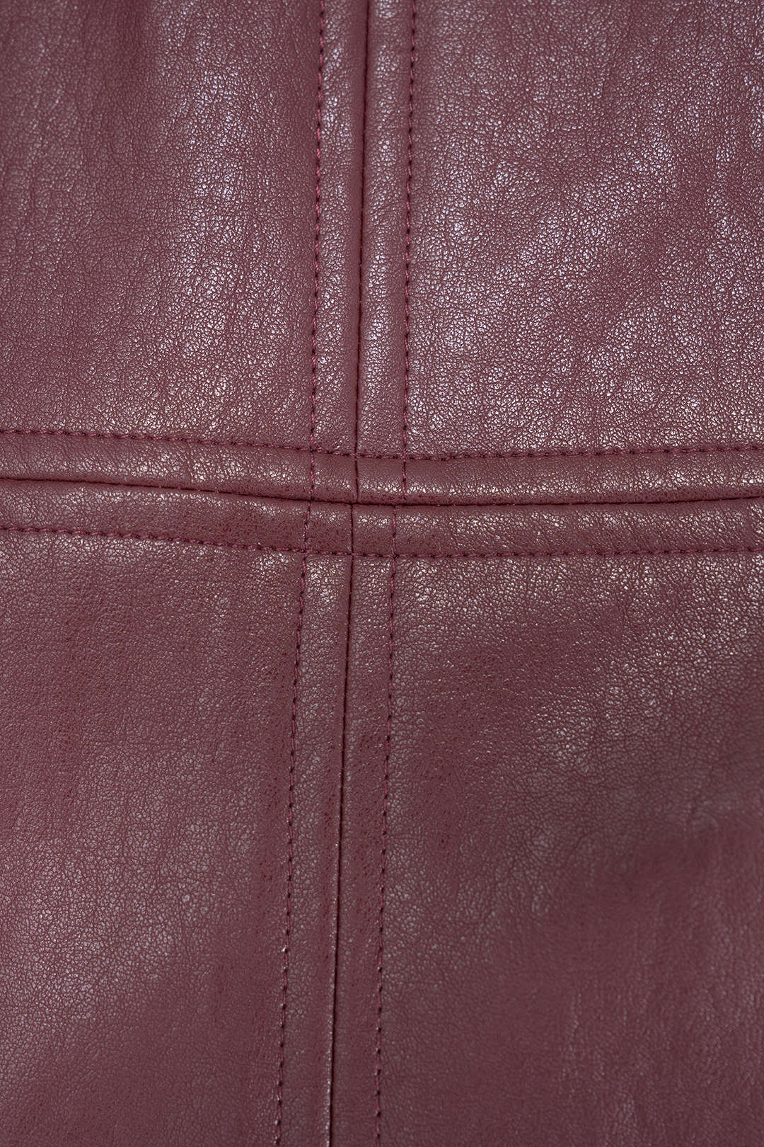 Faux Leather Metallic Belted Skirt