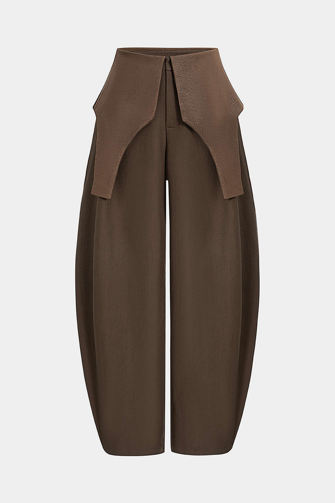Satin-Patchwork-Reißverschluss-Barrel-Hose