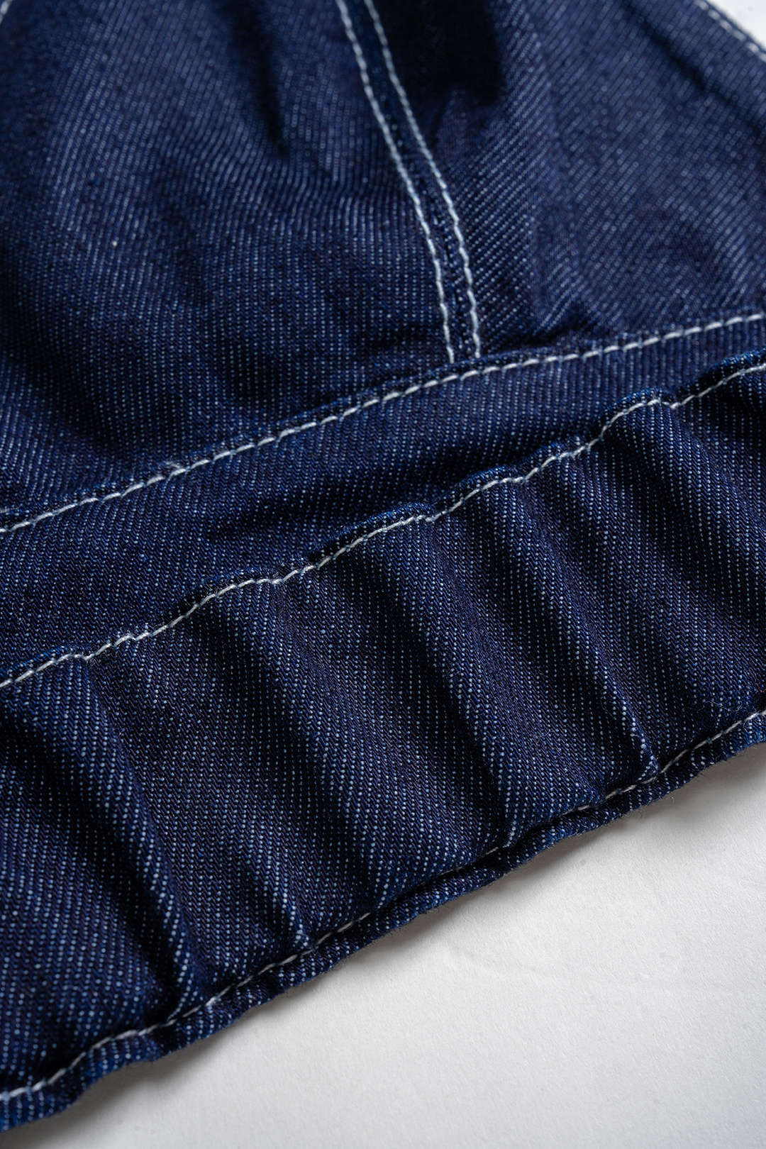 Jeans-Neckholder-Crop-Top mit Schnürung am Rücken