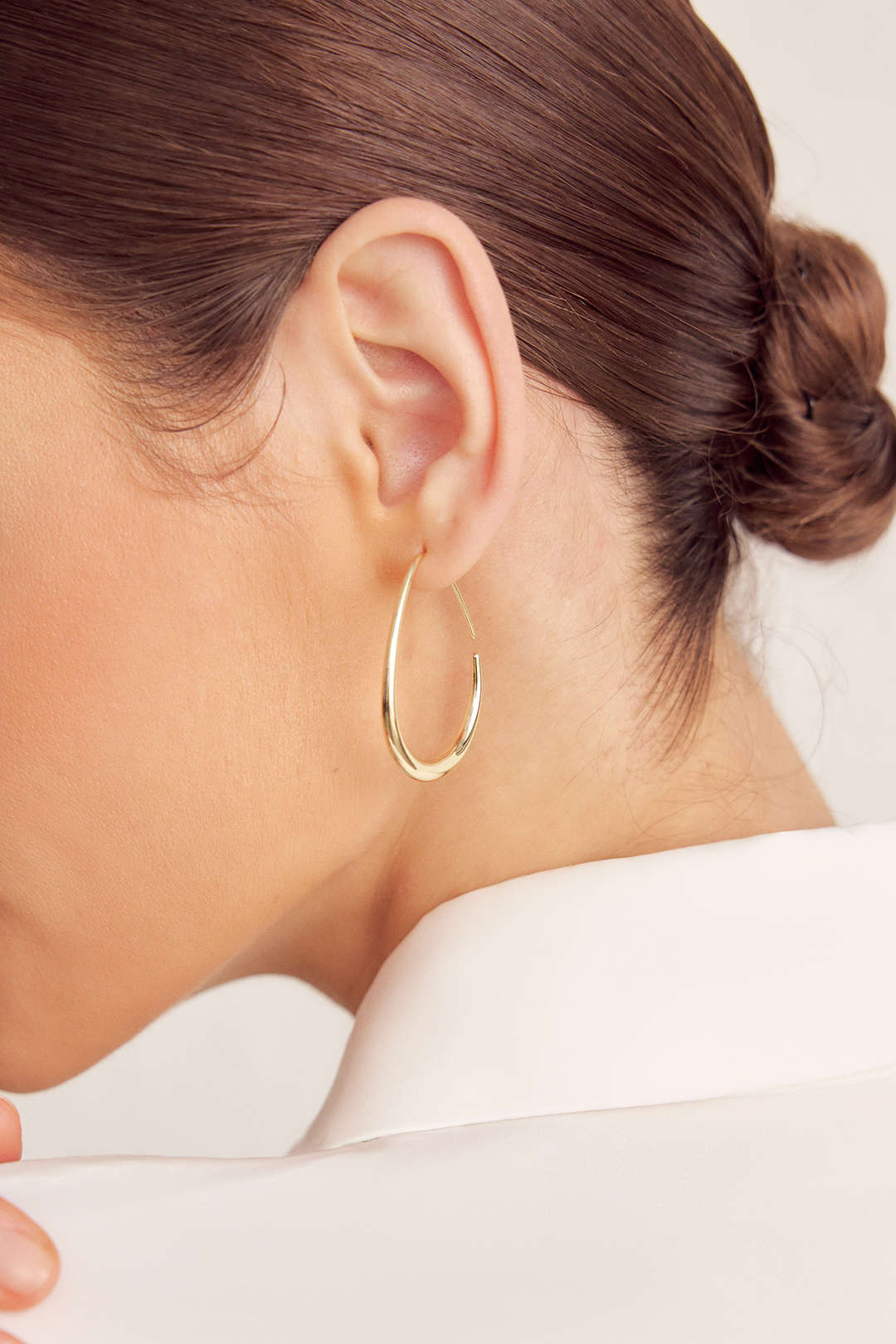 Metal Oval Earrings