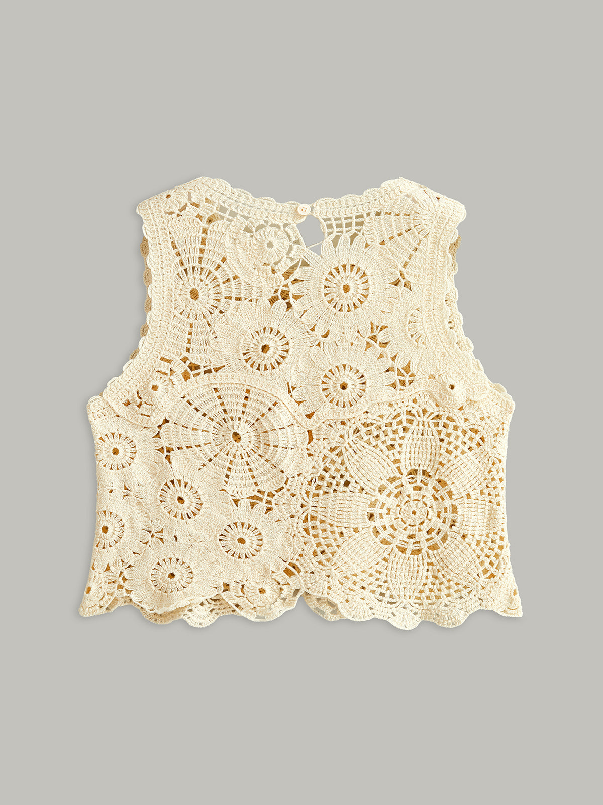 Sheer Sleeveless Crochet Top