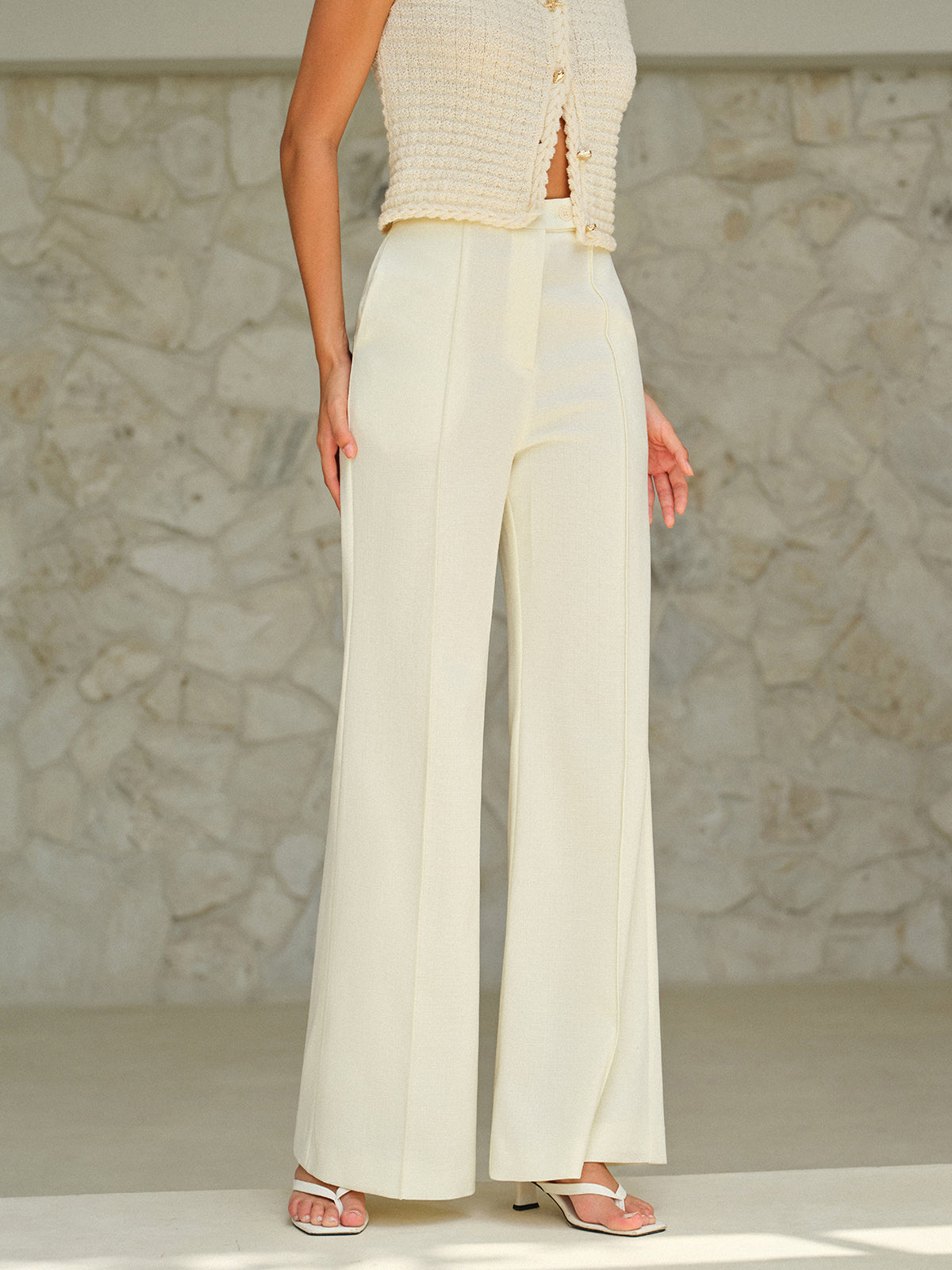 High-Waist Pocketed Pants