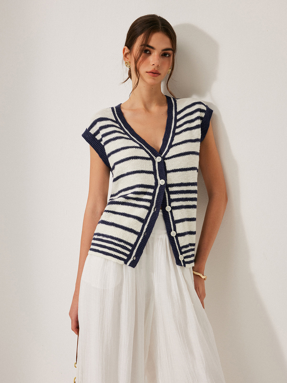 Striped Knit Cardigan