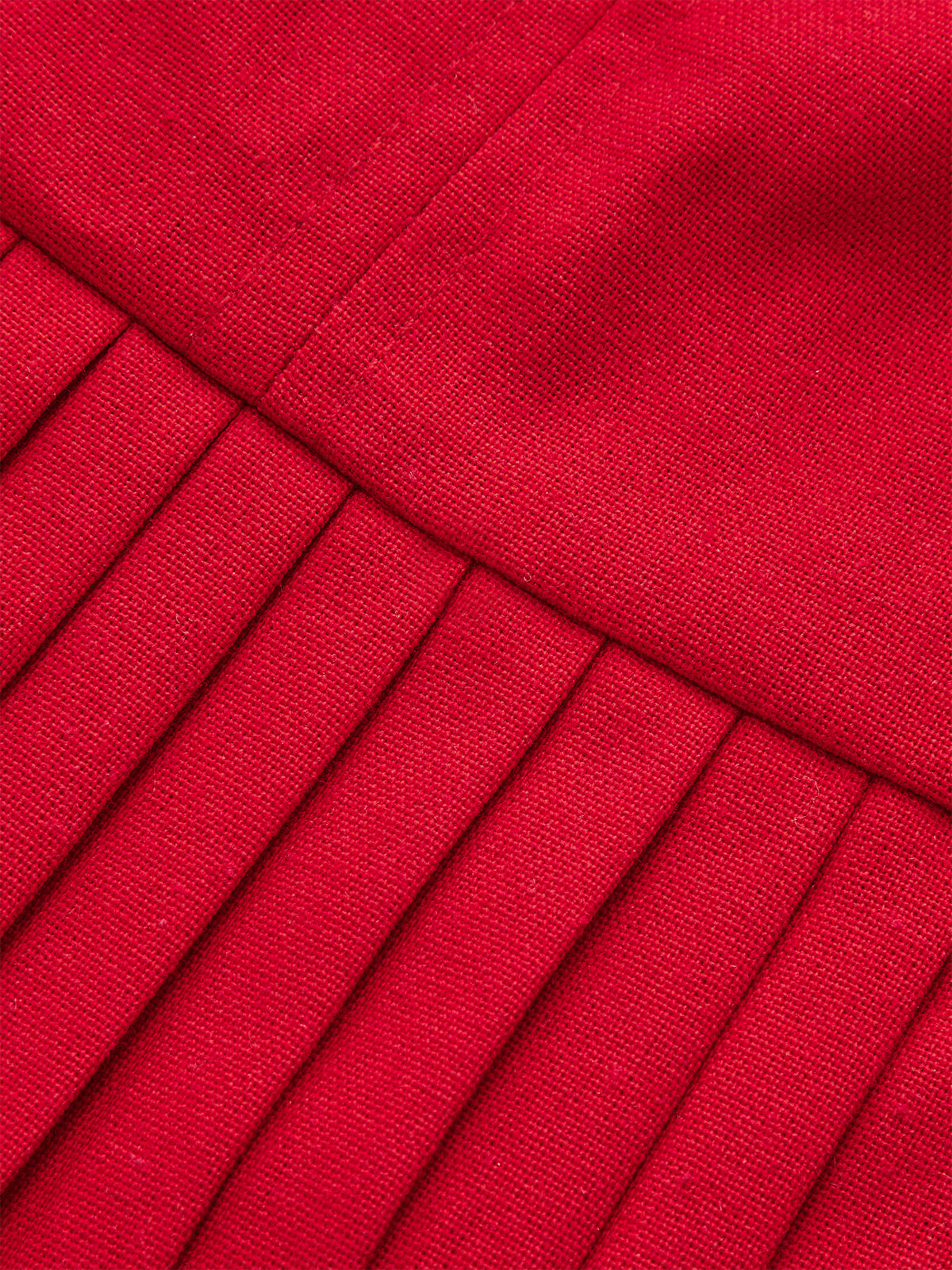 Shirt-Collar Pleated Dress with Belt