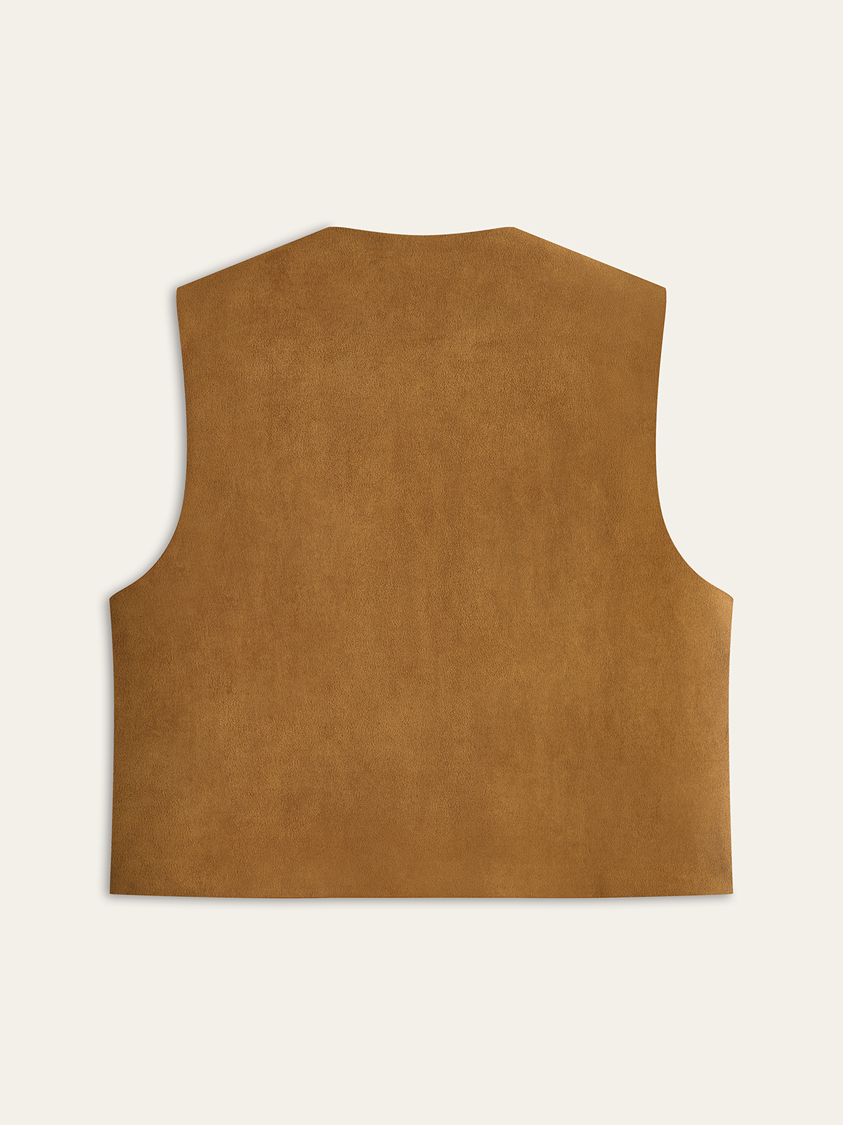 Floral Applique Suede Effect Vest