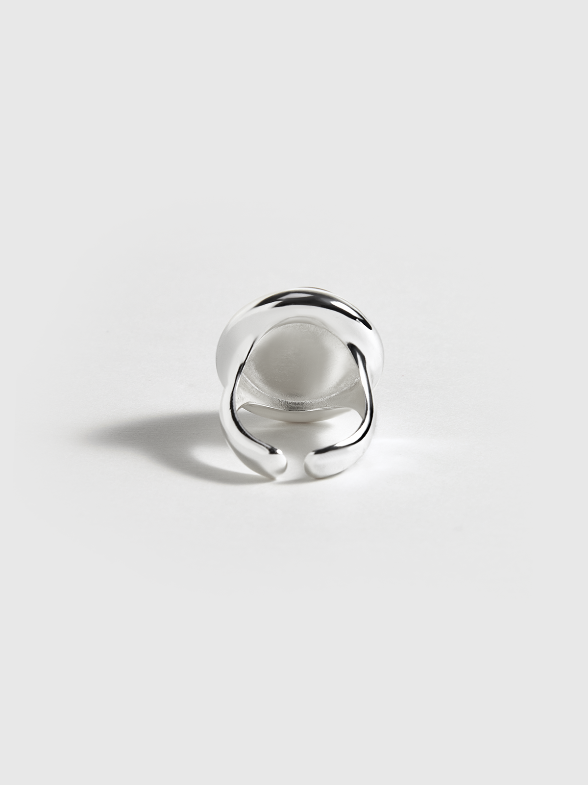 Woodgrain Stone Silver Ring