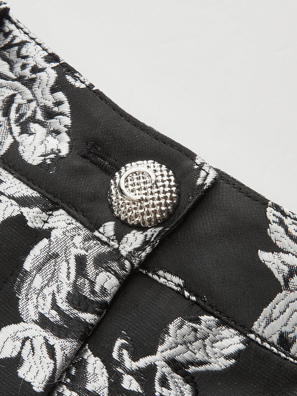 Rose Jacquard Mini Skirt