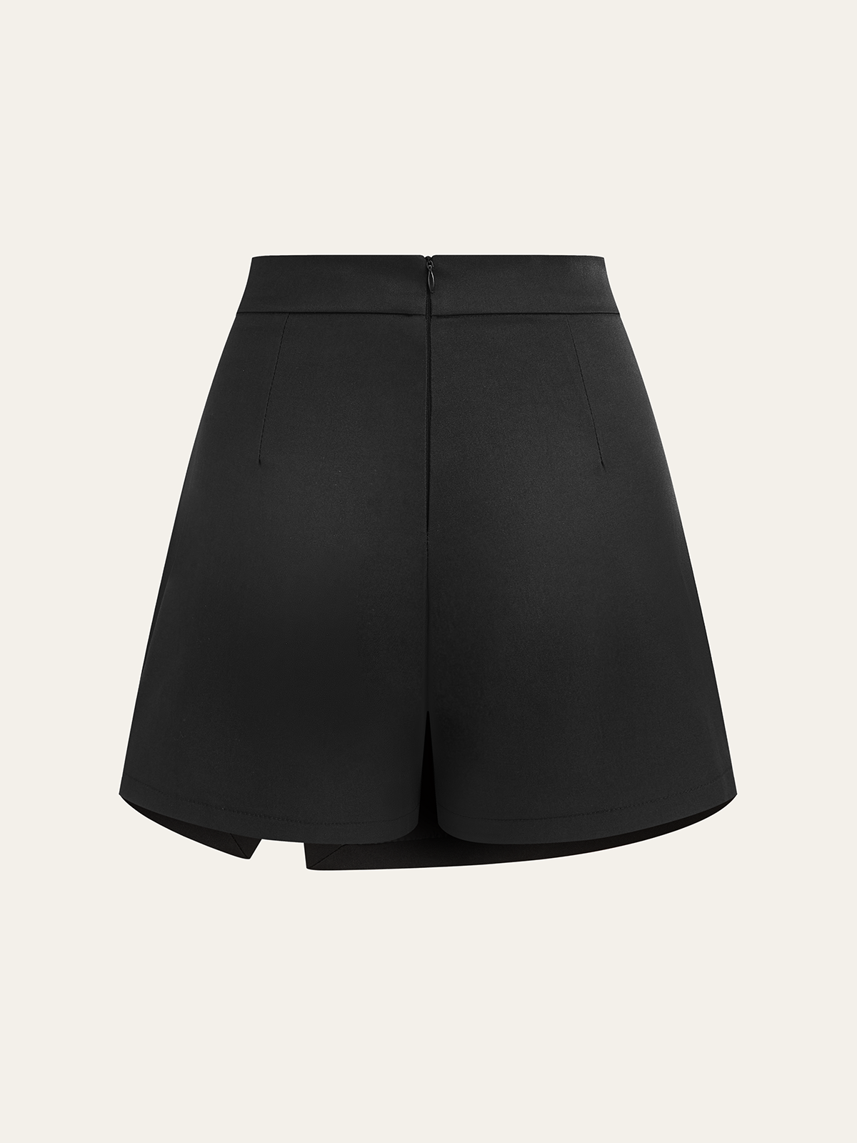 Asymmetrical Skort with Metal Decor