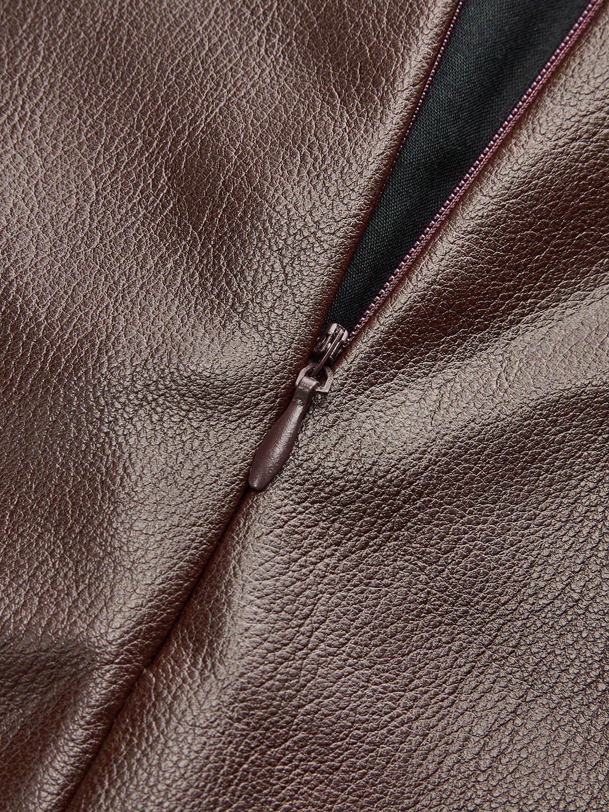 PU Leather Belted Mini Skirt