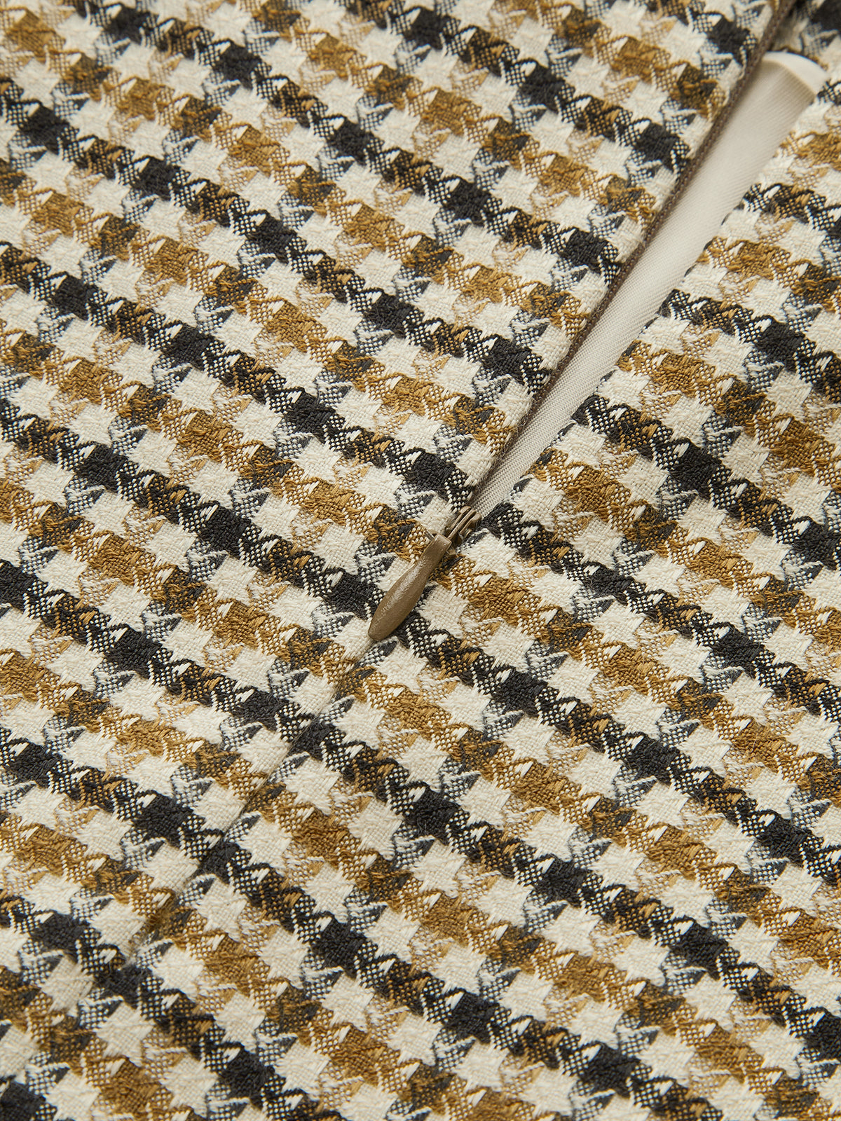 Metal Detail Checkered Mini Skirt