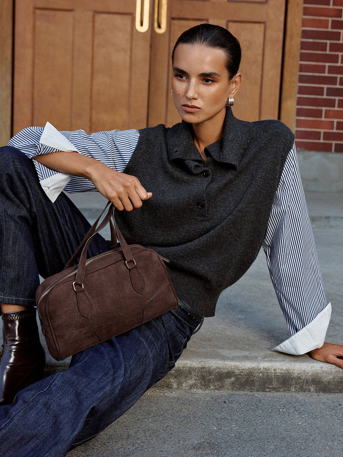 Retro Suede Handbag