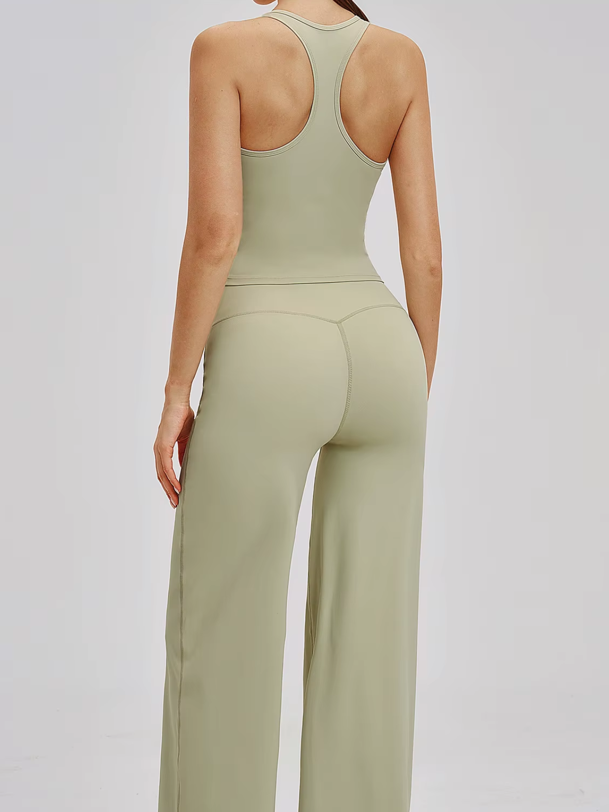 Square Neck Racerback Cropped Tank