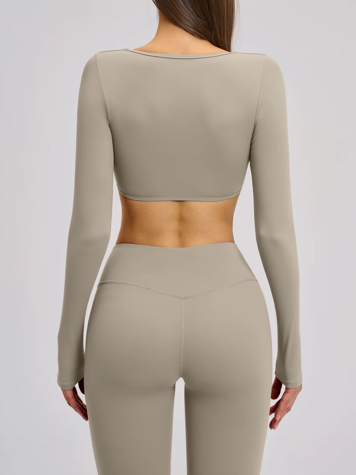 Offener, bauchfreier Langarm-Bolero-Top