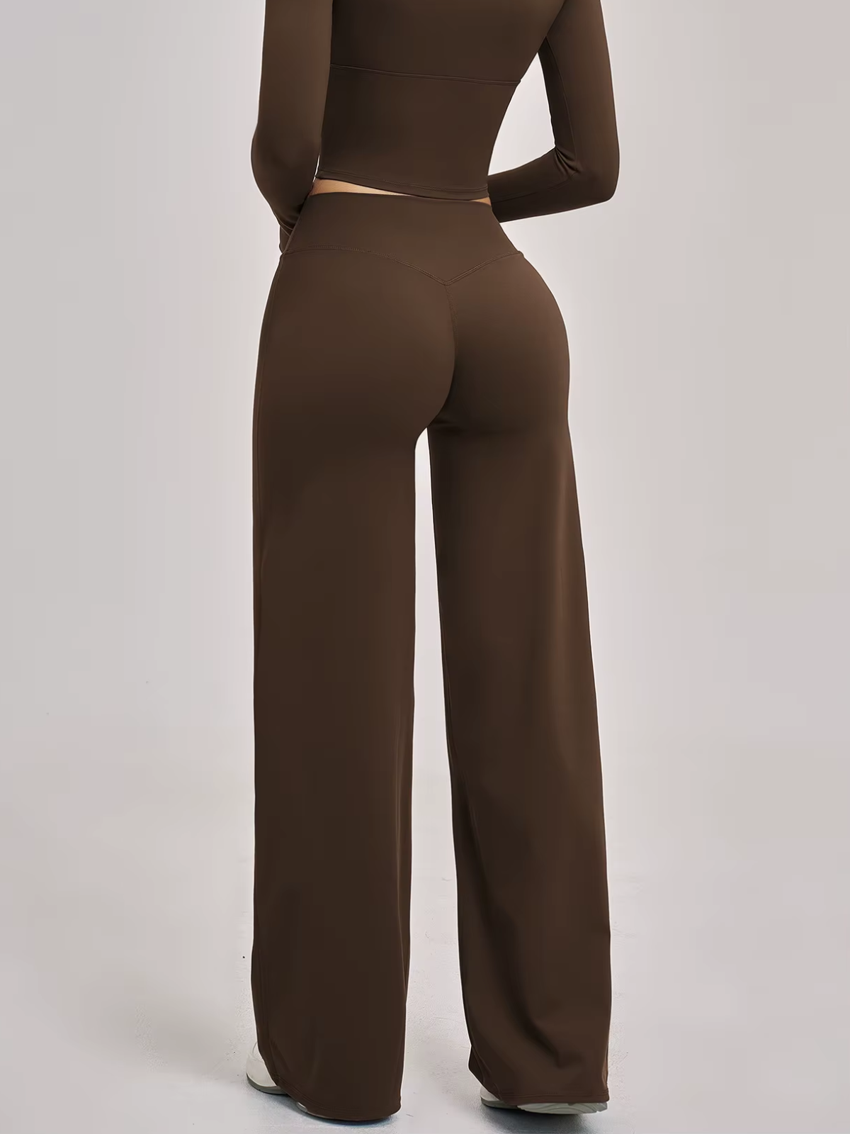 High-Waist Hose mit ausgestelltem Bein, volle Länge