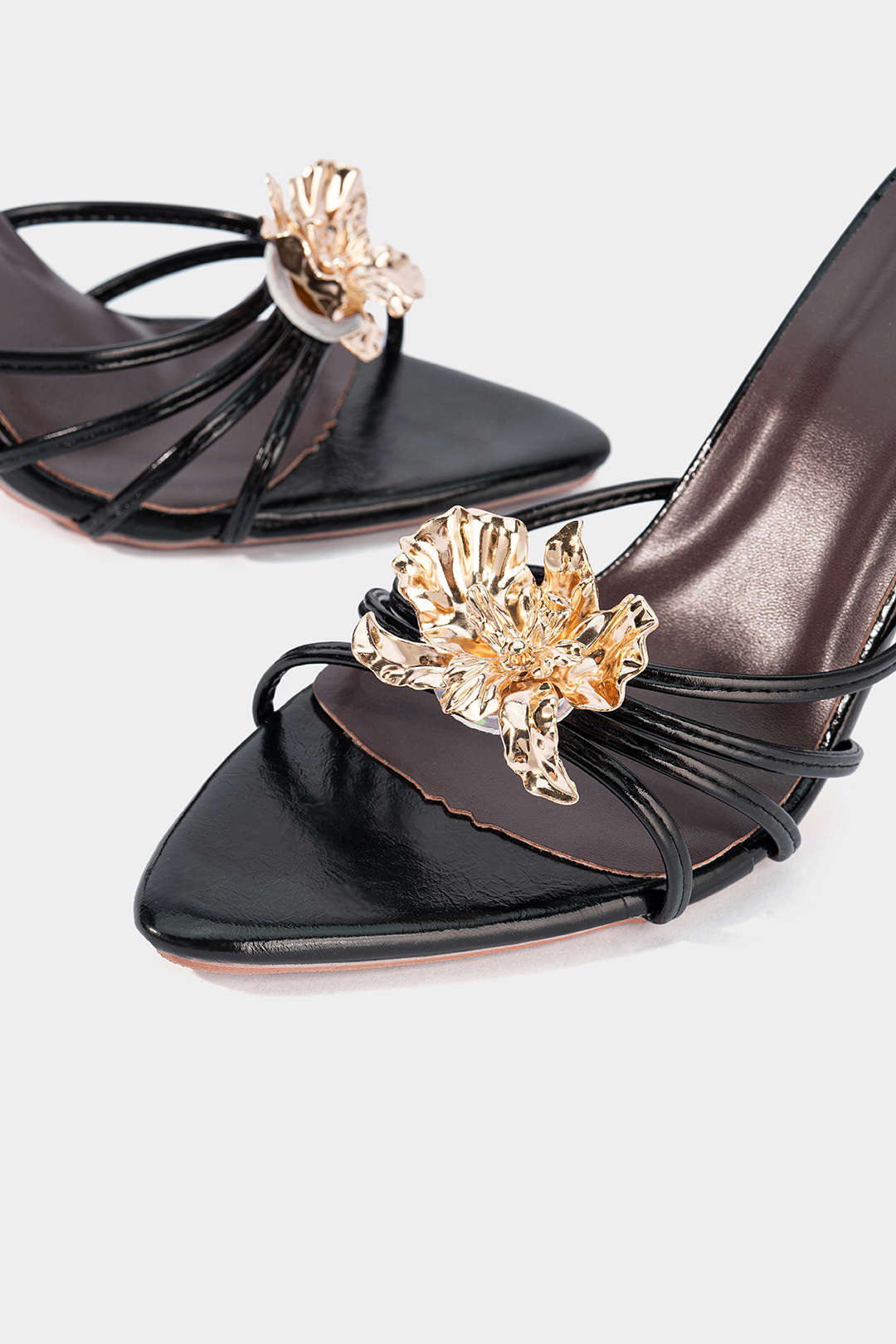 Irregular Metallic Heels