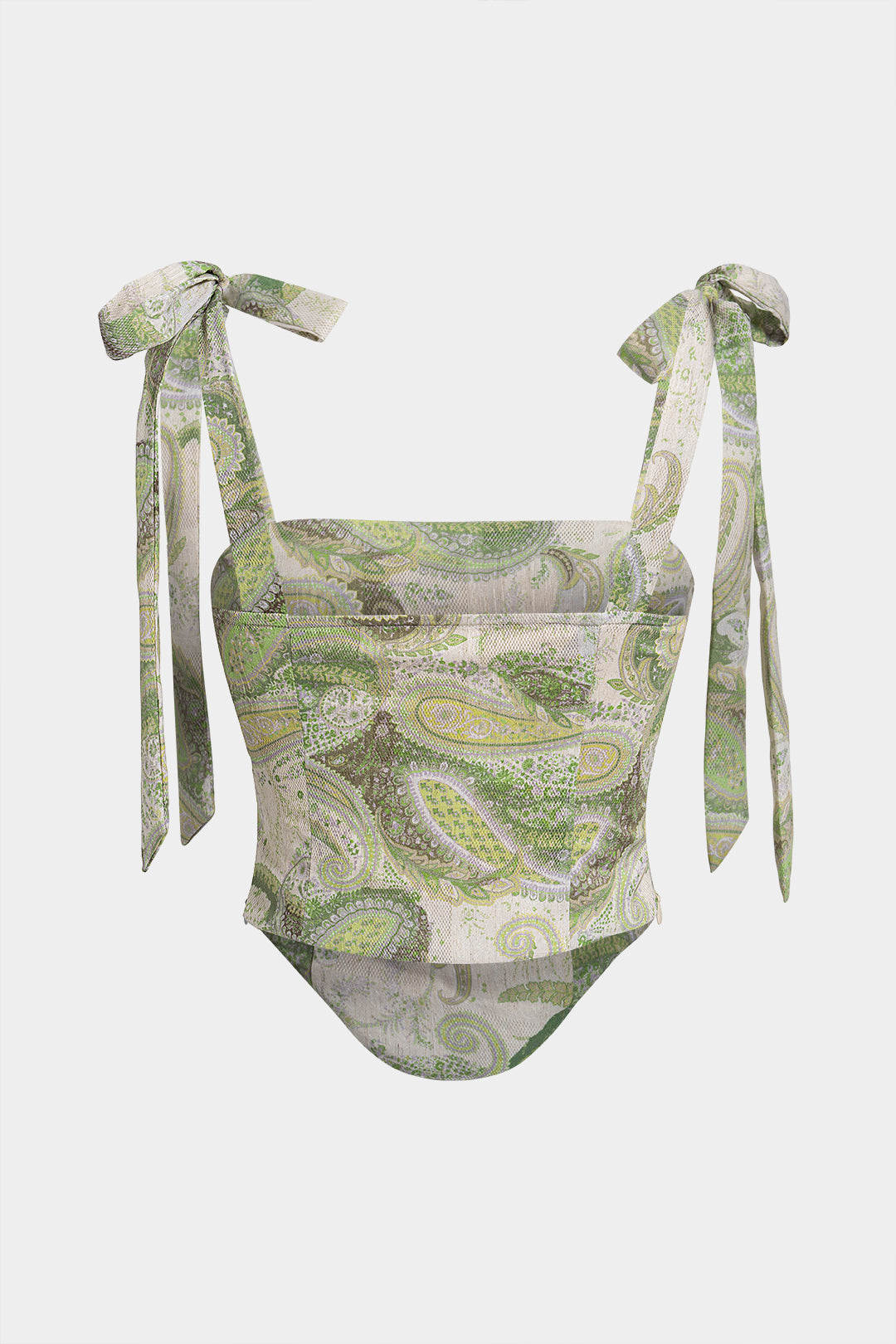 Blumenmuster Neckholder-Cami-Top mit Rückenschnürung
