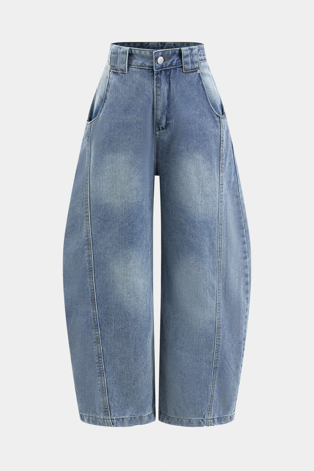 Jean barrel large en denim