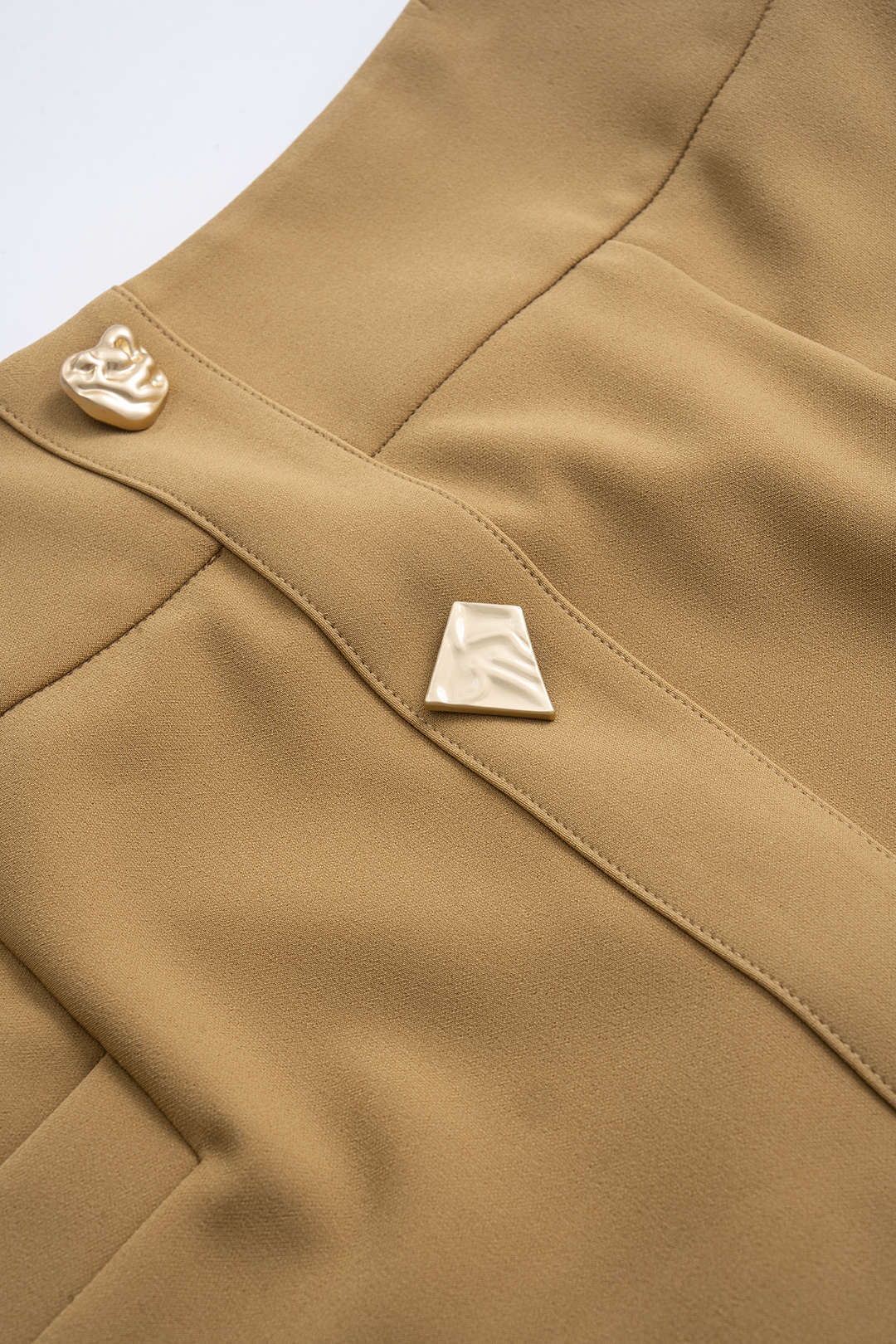 Metal Button Pocket Skirt