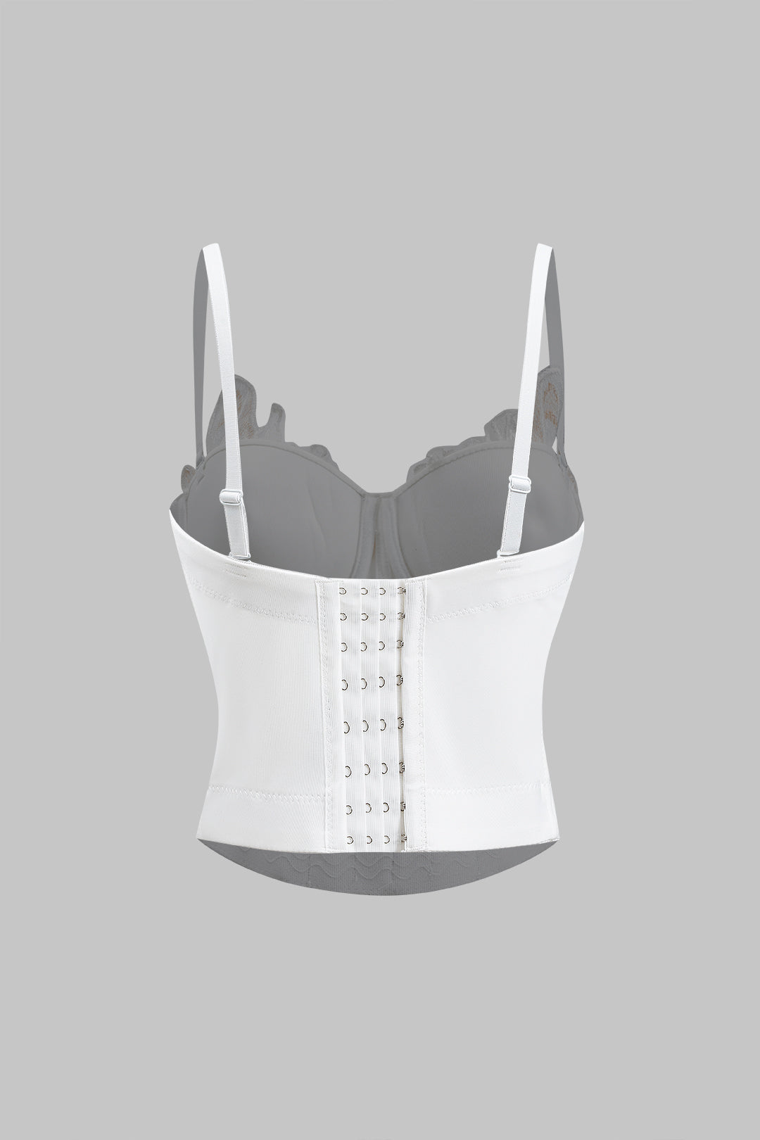 Caraco bustier brodé floral 3D avec strass