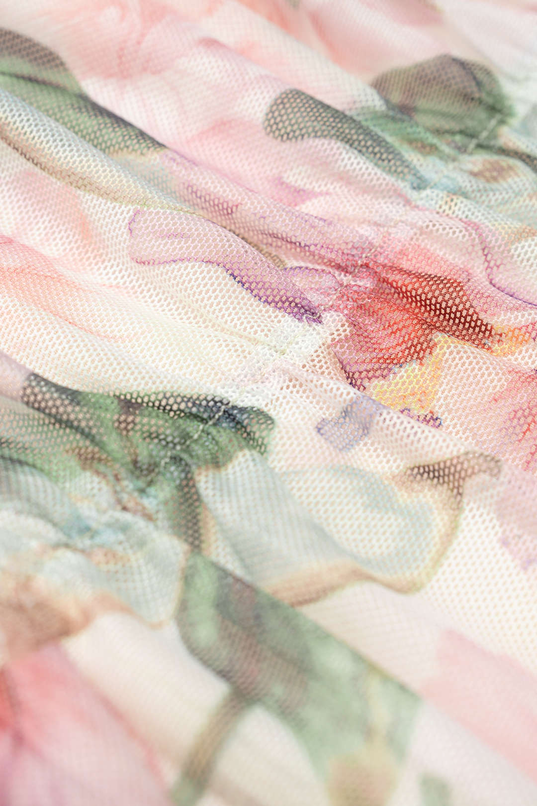 Floral Print Mesh Corset Ruched Sleeveless Mini Dress