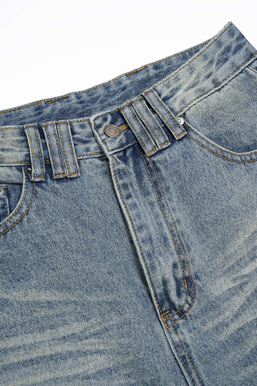 Jean taille haute en denim avec poches