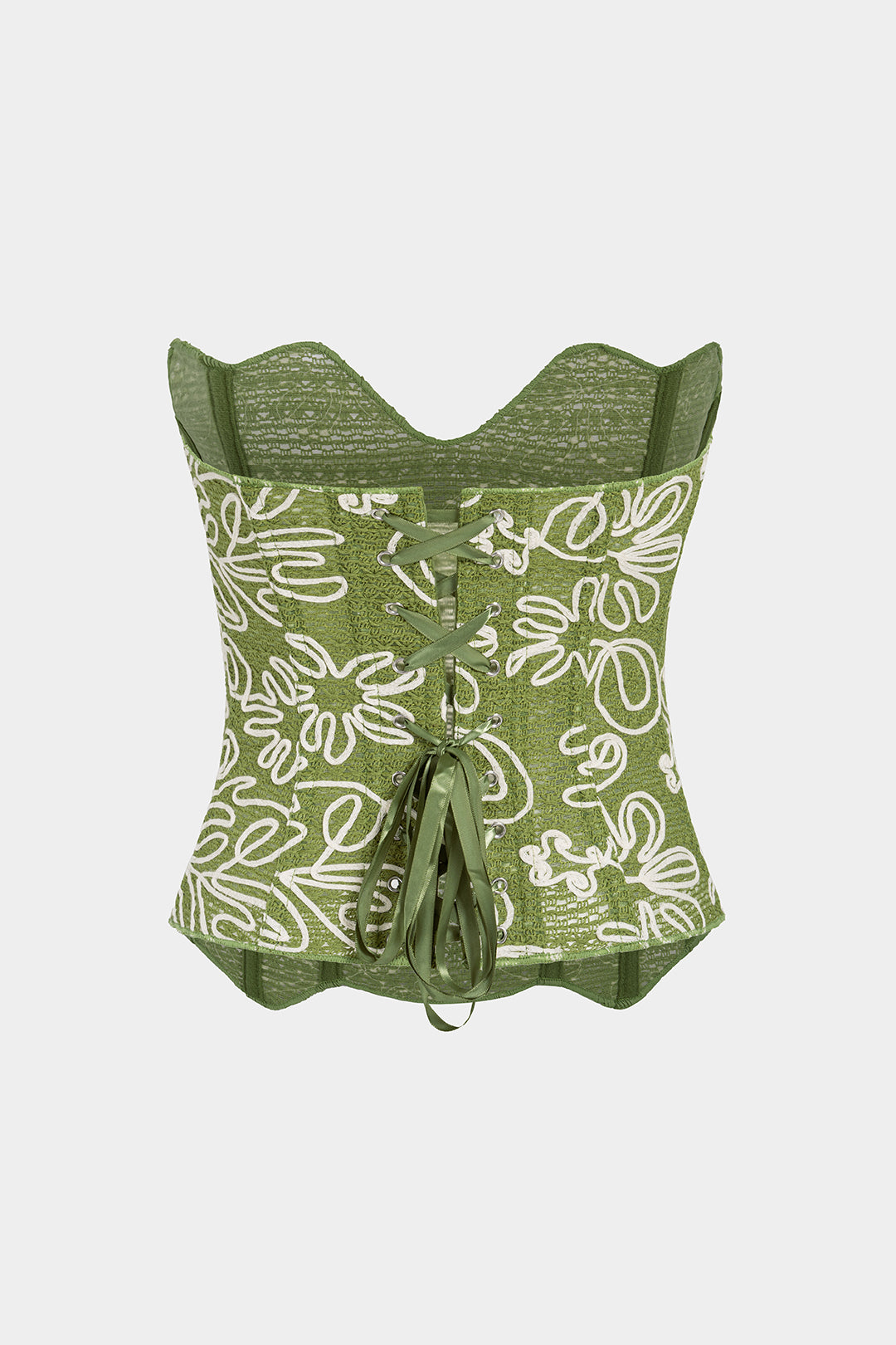 Blumenapplikation Korsett-Neckholder-Top
