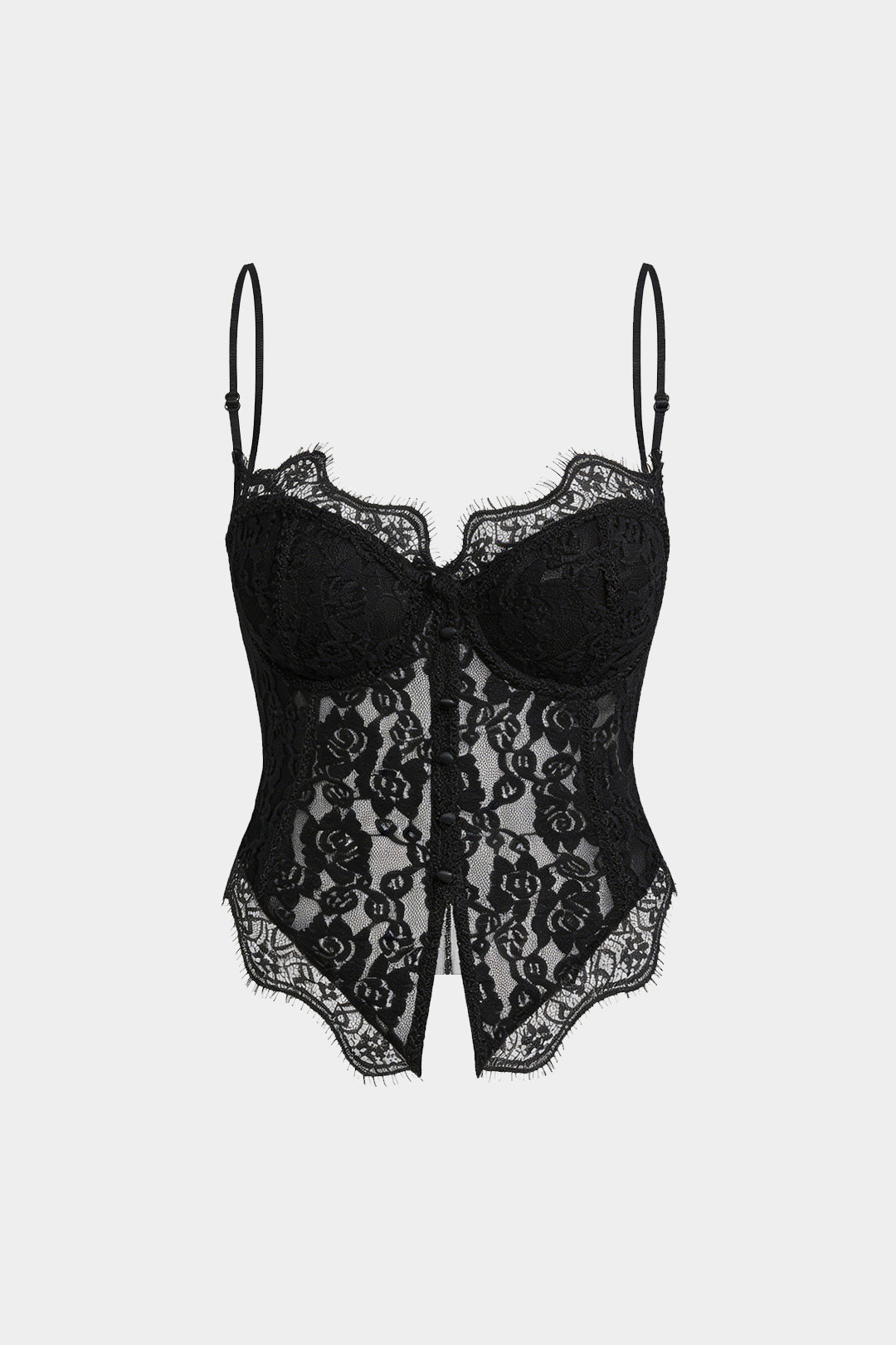 Camisole-Top mit Reißverschluss und Spitze