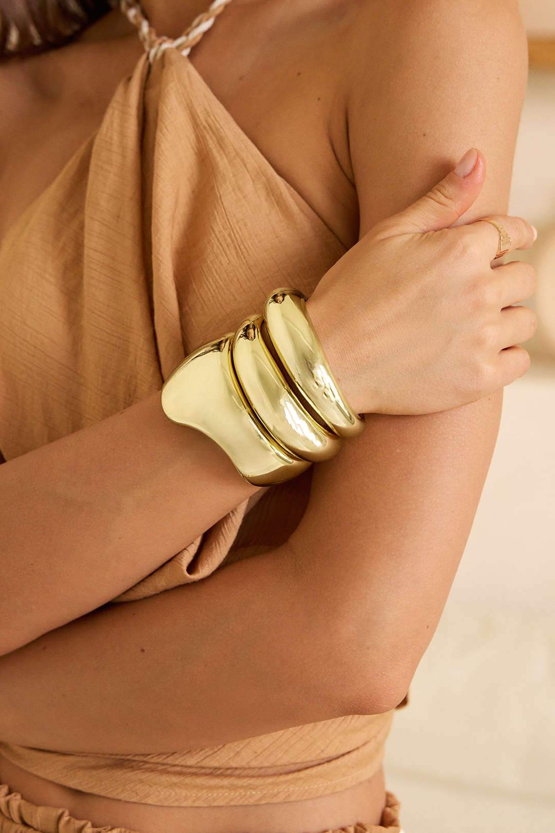 Geometrisches Armband aus Legierung
