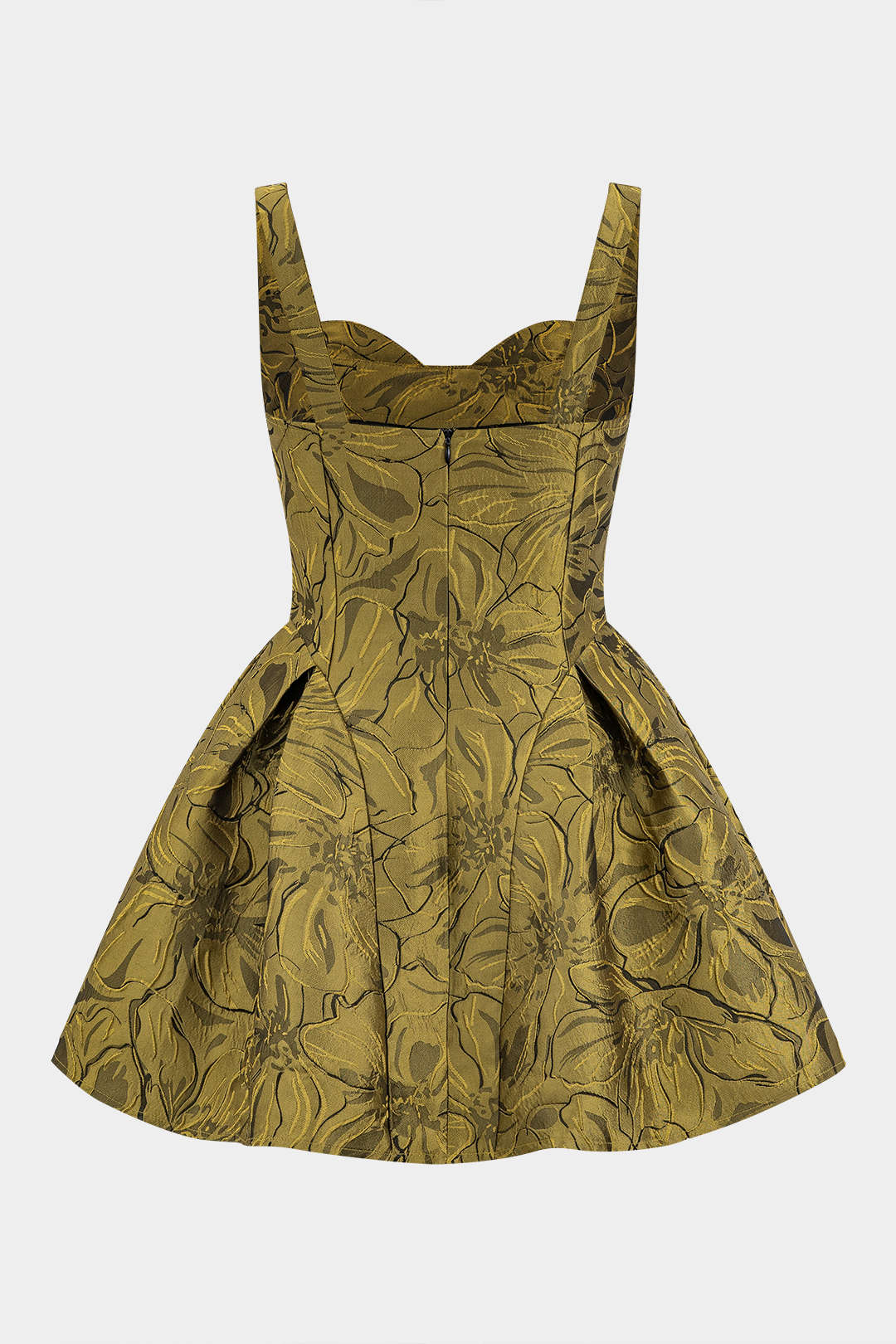 Ärmelloses Jacquard-Minikleid mit Raffungen