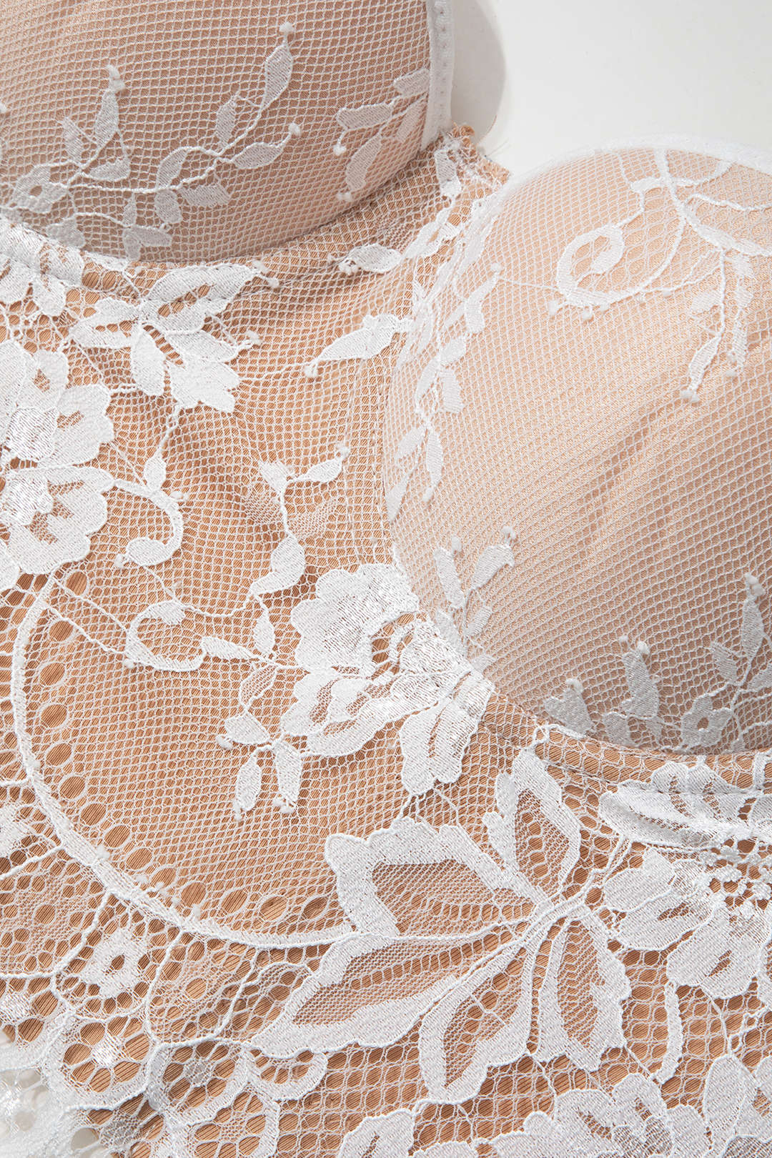 Spitzen-Bustier-Cami-Top mit Haken- und Ösenverschluss