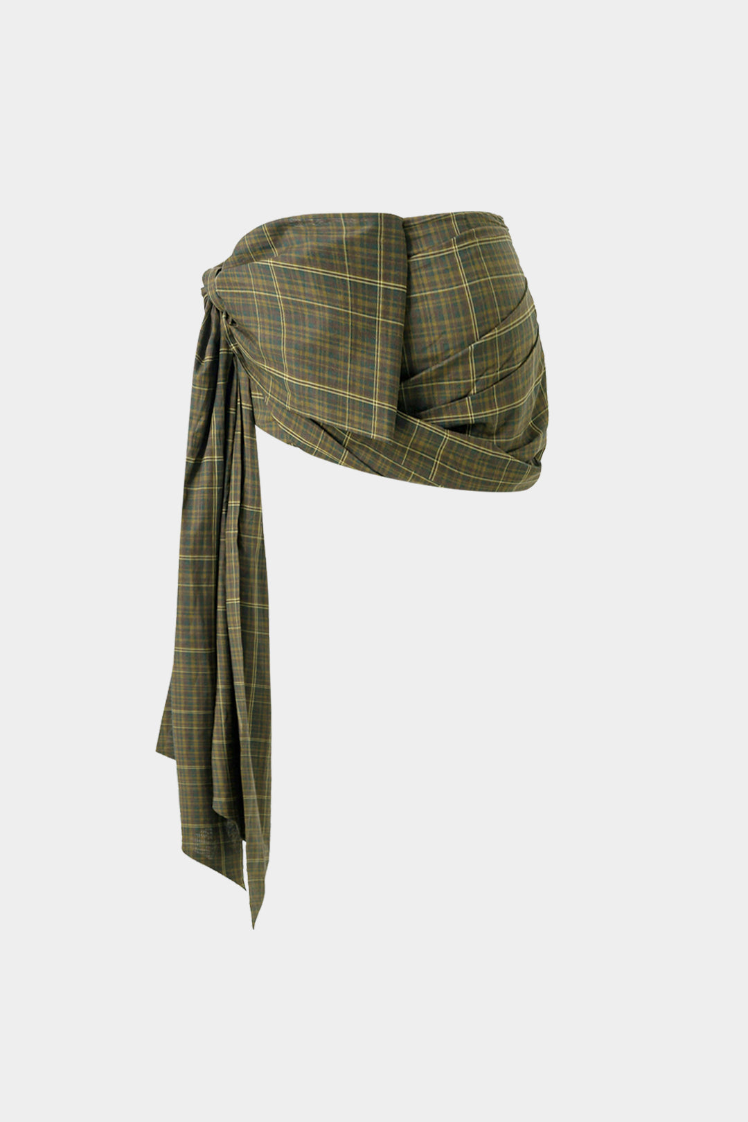Plaid Print Asymmetrical Skirt