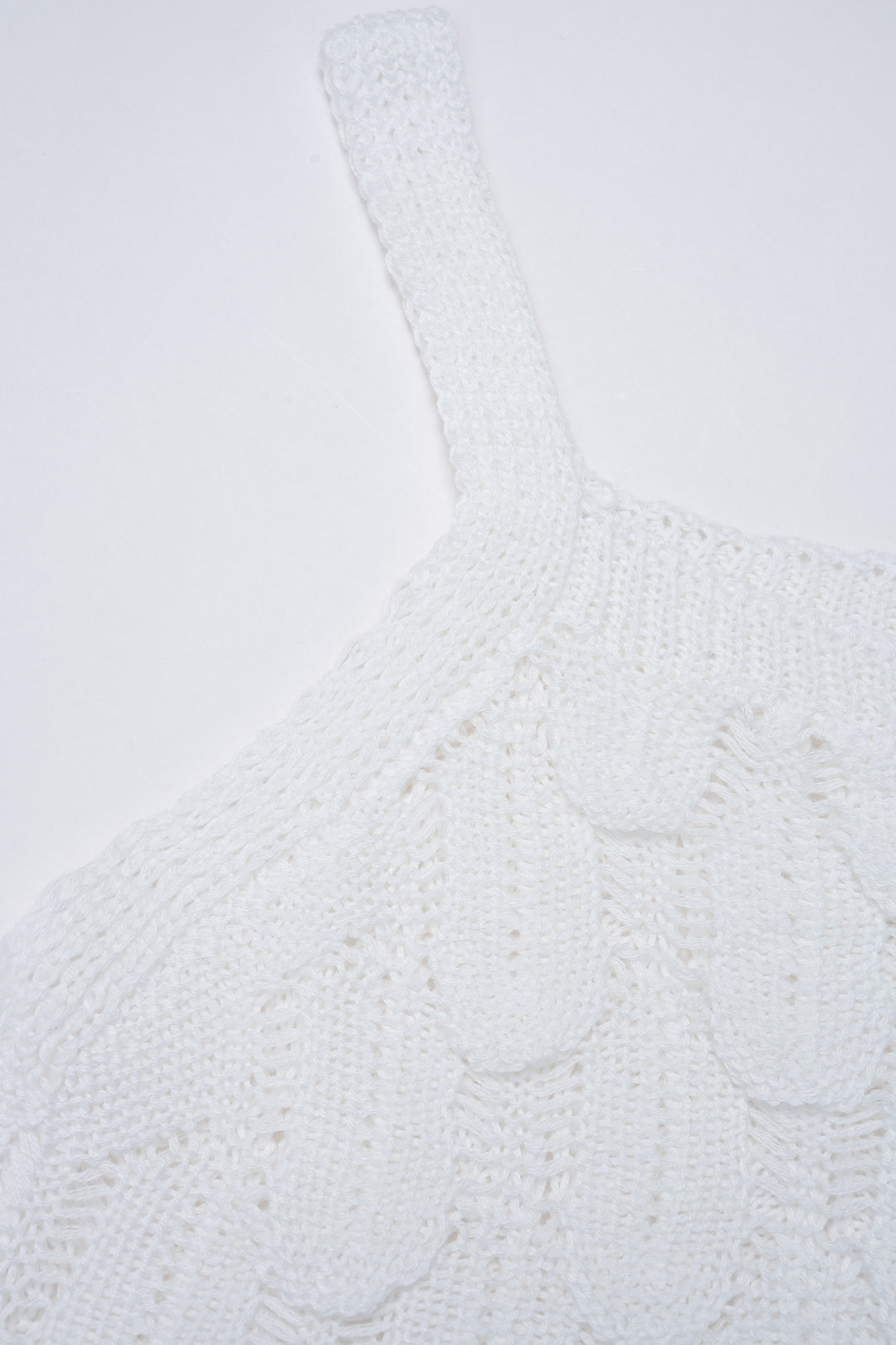 Knit Hollow Out Tank Top And Skirt Set