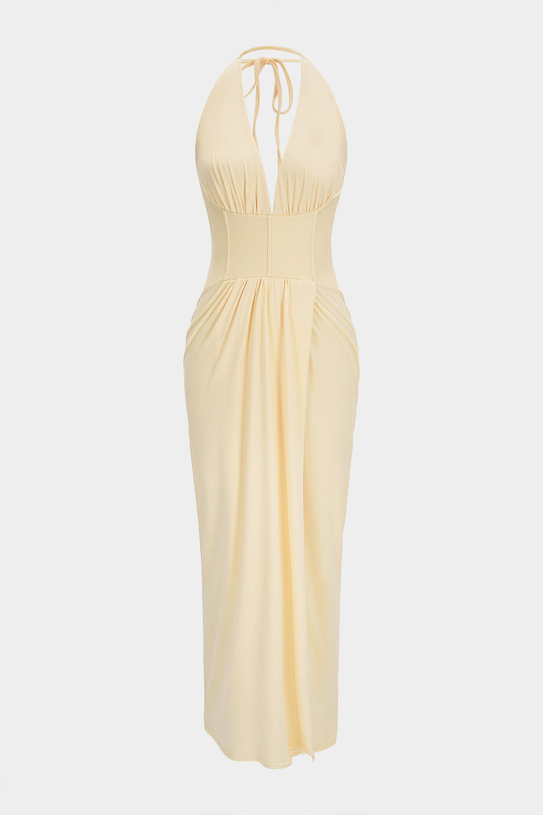 V-Neck Corset Sleeveless Maxi Dress