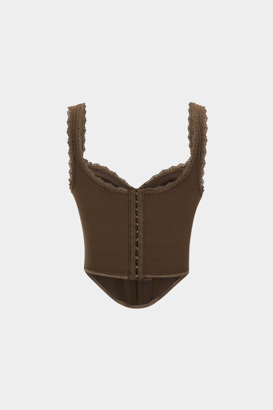 Spitzen-V-Ausschnitt-Korsett-Cami-Top
