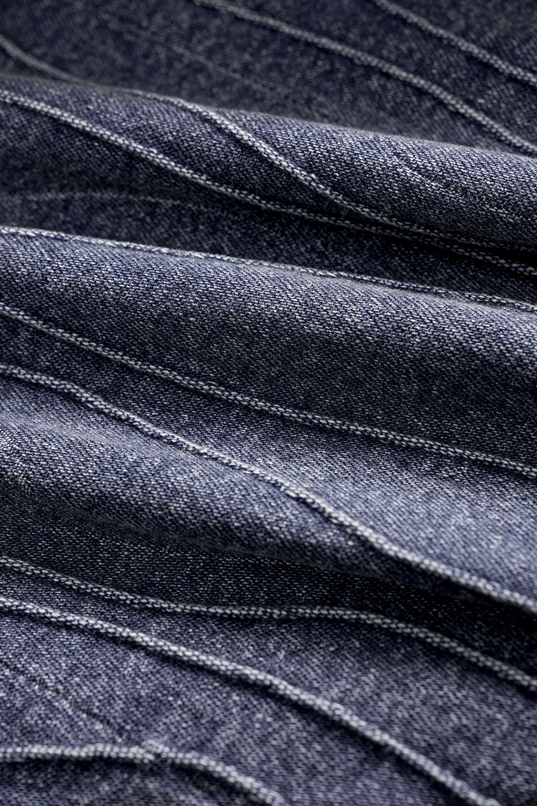 Jeansjacke mit gesmokter Raffung