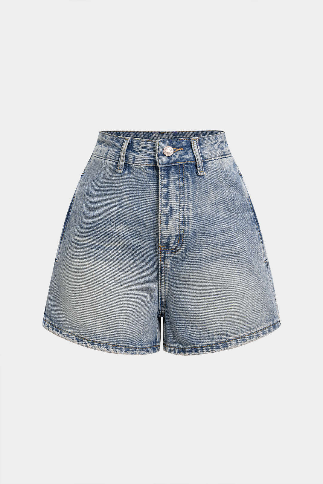 Denim Button Shorts