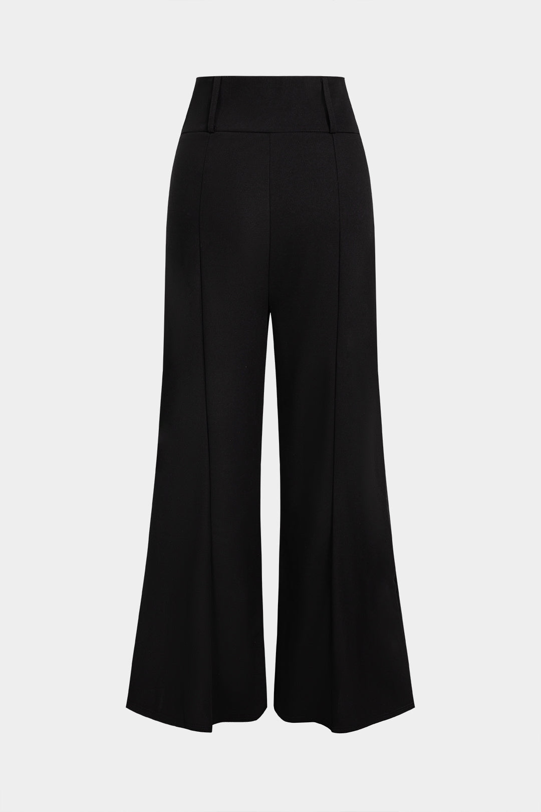 Metallic Button High Waist Wide Leg Pants
