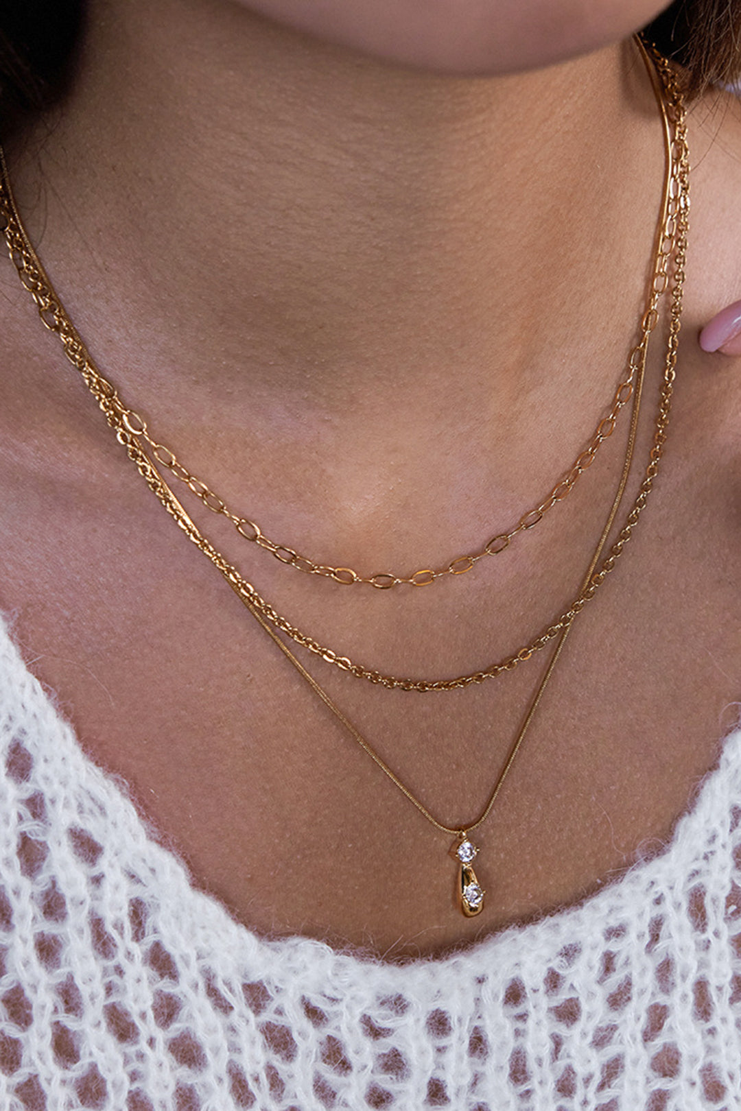 Alloy Muti-Layer Chain Necklace