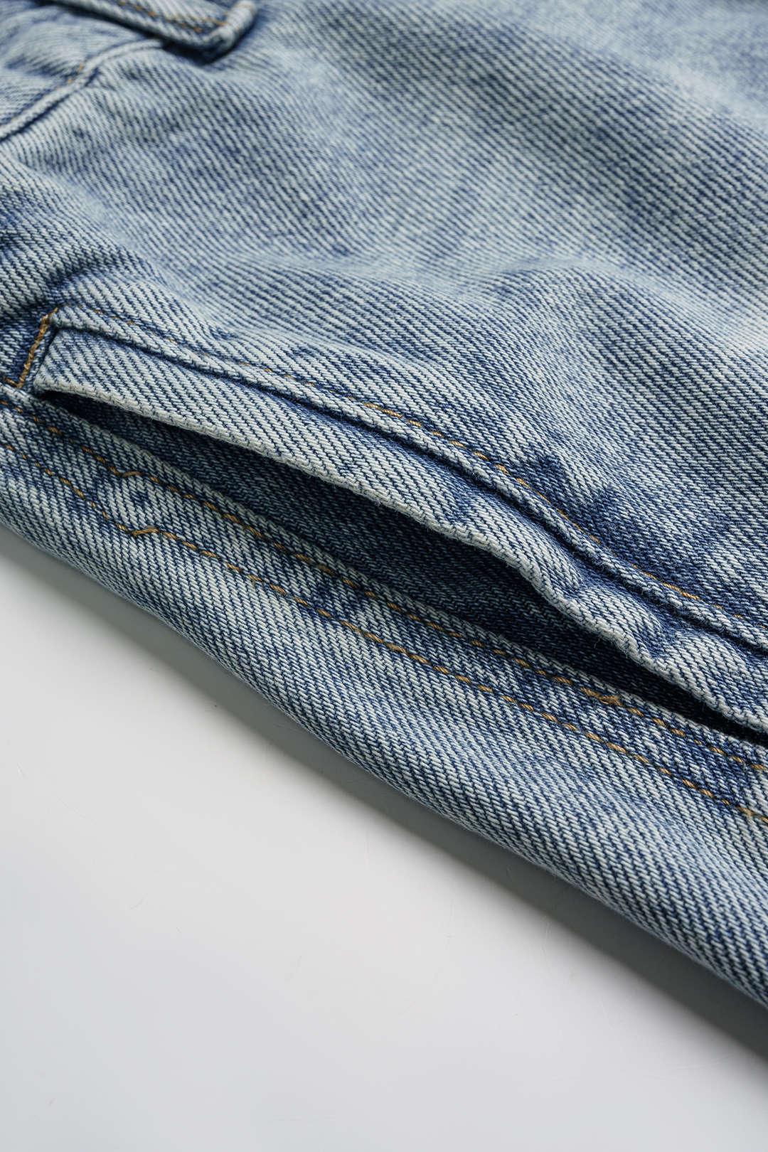 Denim Button Shorts