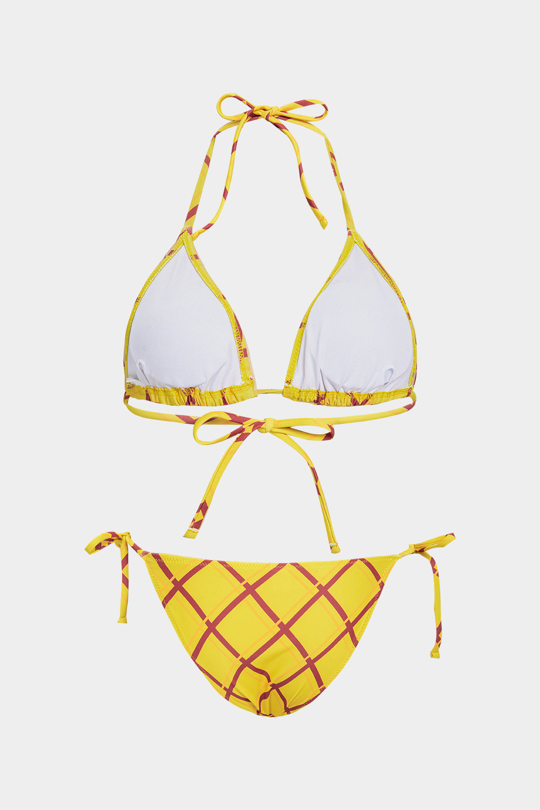 Bikini-Set mit Neckholder zum Binden und Karomuster