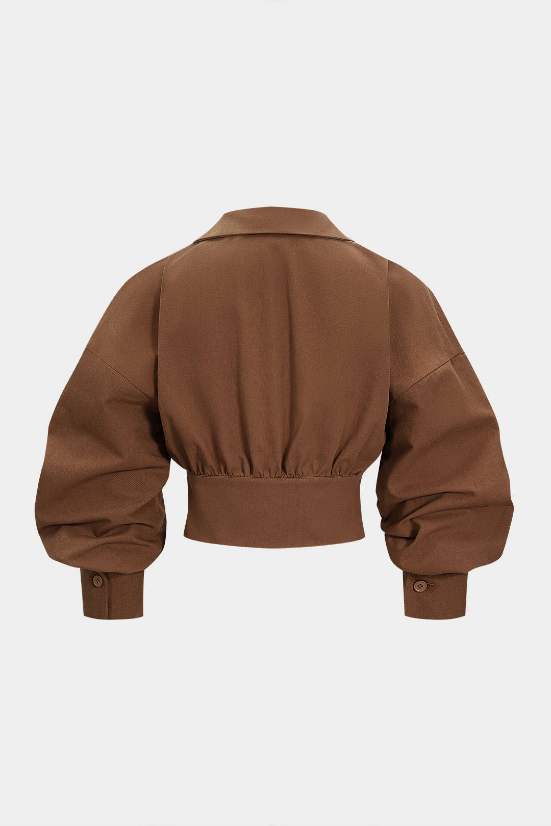 Geraffte V-Ausschnitt-Jacke