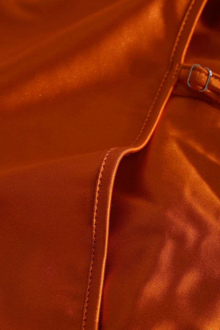 Haut corset drapé en satin